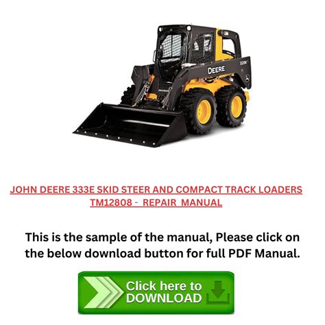 john deere 333e skid steer manual|john deere 333e track size.